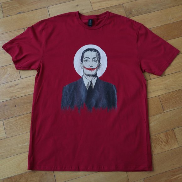 Salvador Dali Surrealist Art Red T Shirt, Size Large - Picture 5 of 7